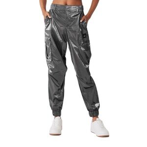 ALO Yoga Metallic High-Waist Break
Line Jogger Pants XS
